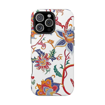 Floral Tile Magnetic Impact Phone Case - DIGITAL X