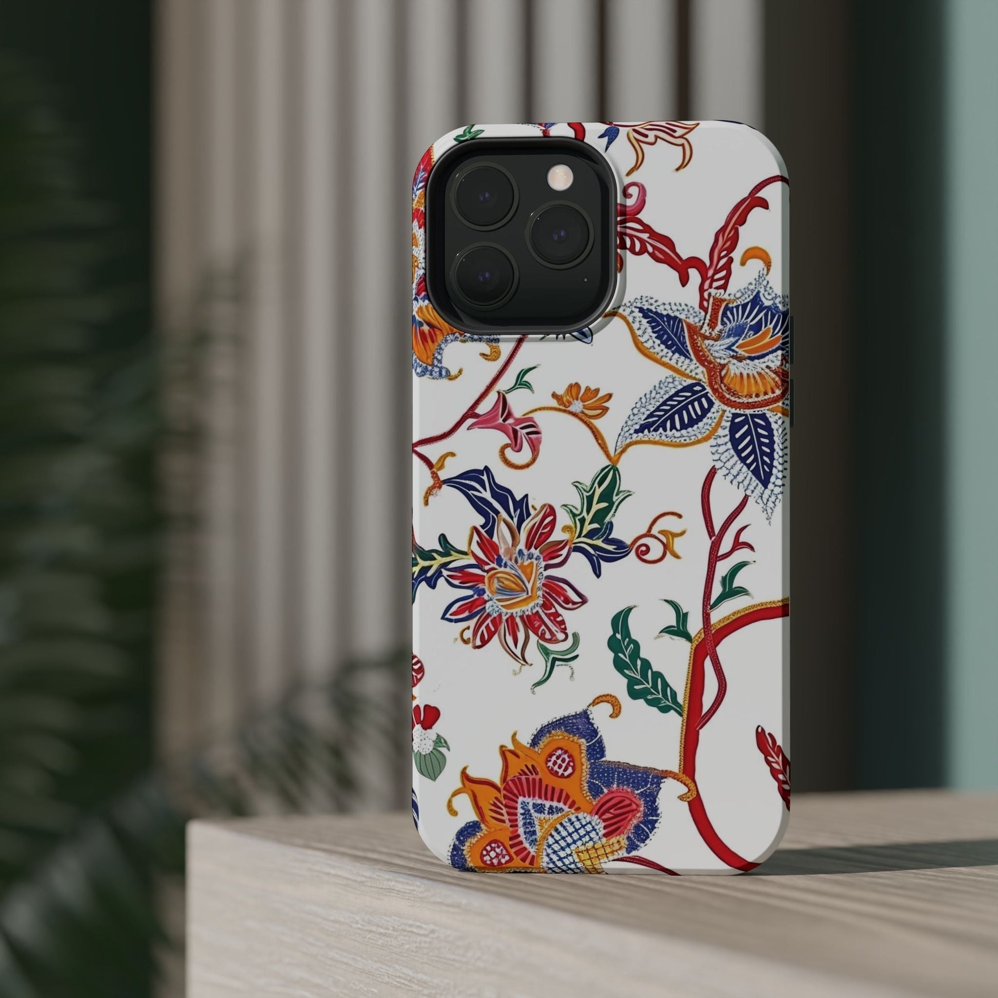 Floral Tile Magnetic Impact Phone Case - DIGITAL X