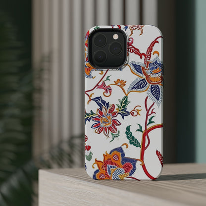 Floral Tile Magnetic Impact Phone Case - DIGITAL X