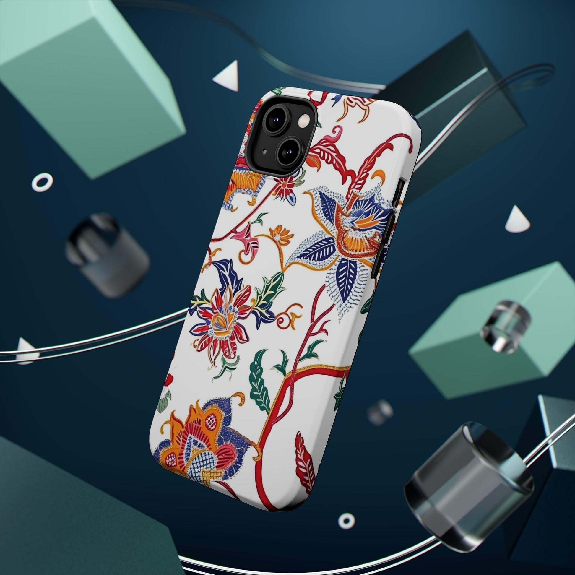 Floral Tile Magnetic Impact Phone Case - DIGITAL X