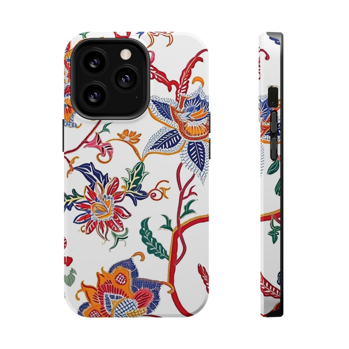 Floral Tile Magnetic Impact Phone Case - DIGITAL X