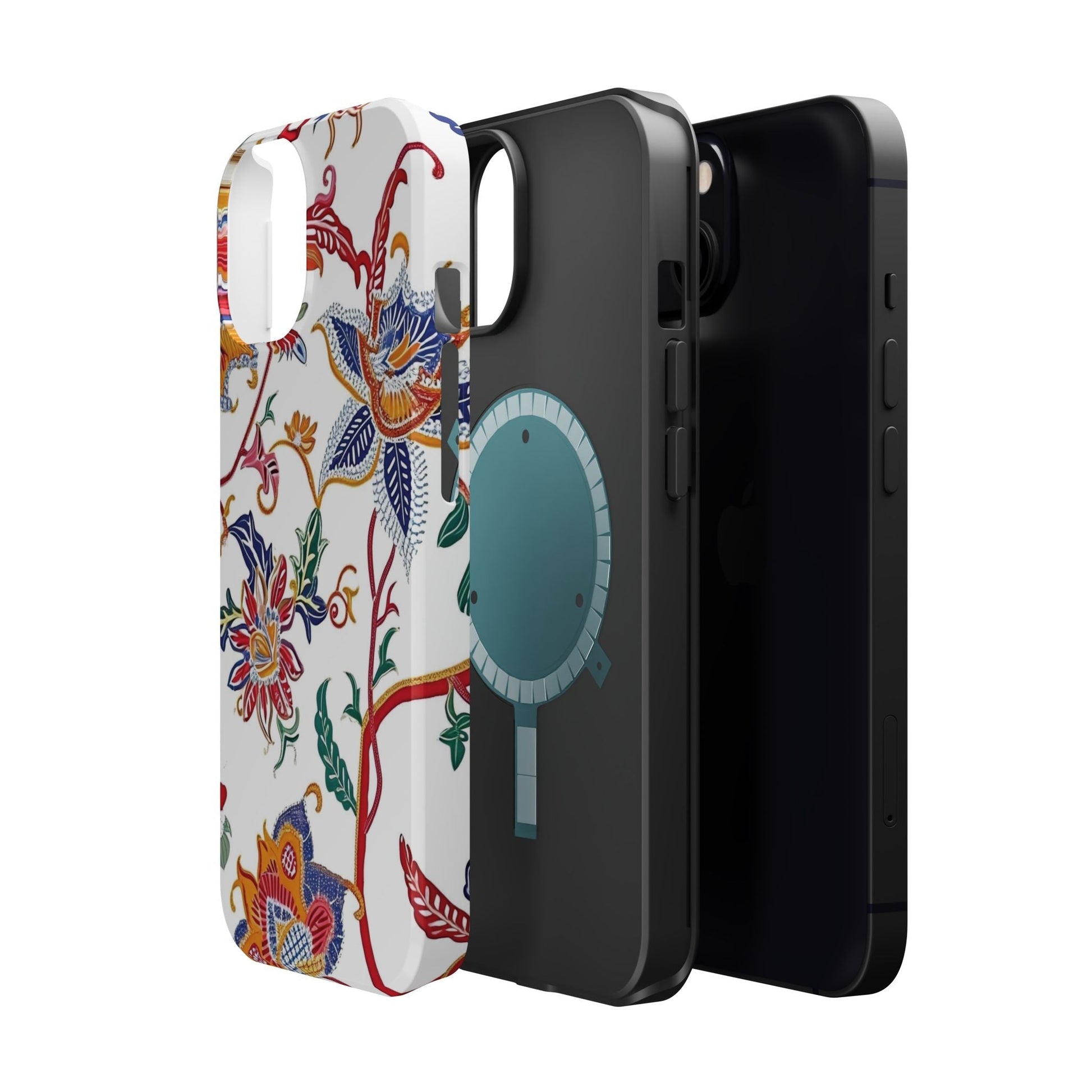 Floral Tile Magnetic Impact Phone Case - DIGITAL X