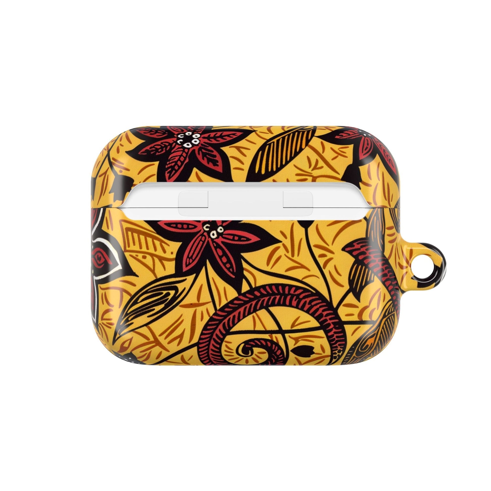 Floral Tribal AirPod Case — Yellow & Red Island Print Protective Cover - DIGITAL X