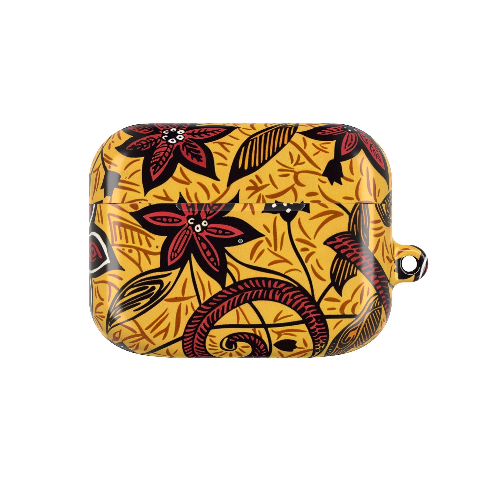Floral Tribal AirPod Case — Yellow & Red Island Print Protective Cover - DIGITAL X
