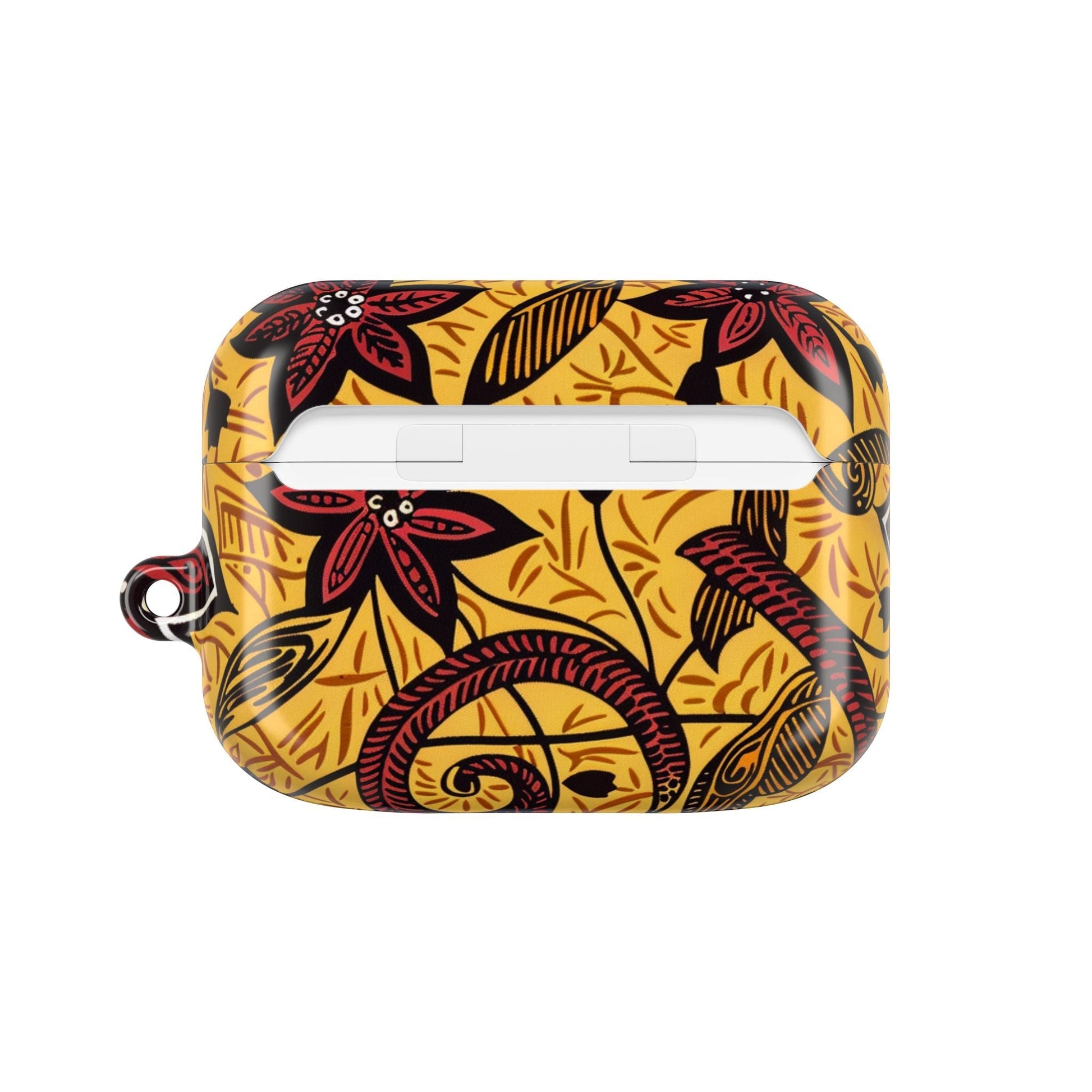 Floral Tribal AirPod Case — Yellow & Red Island Print Protective Cover - DIGITAL X