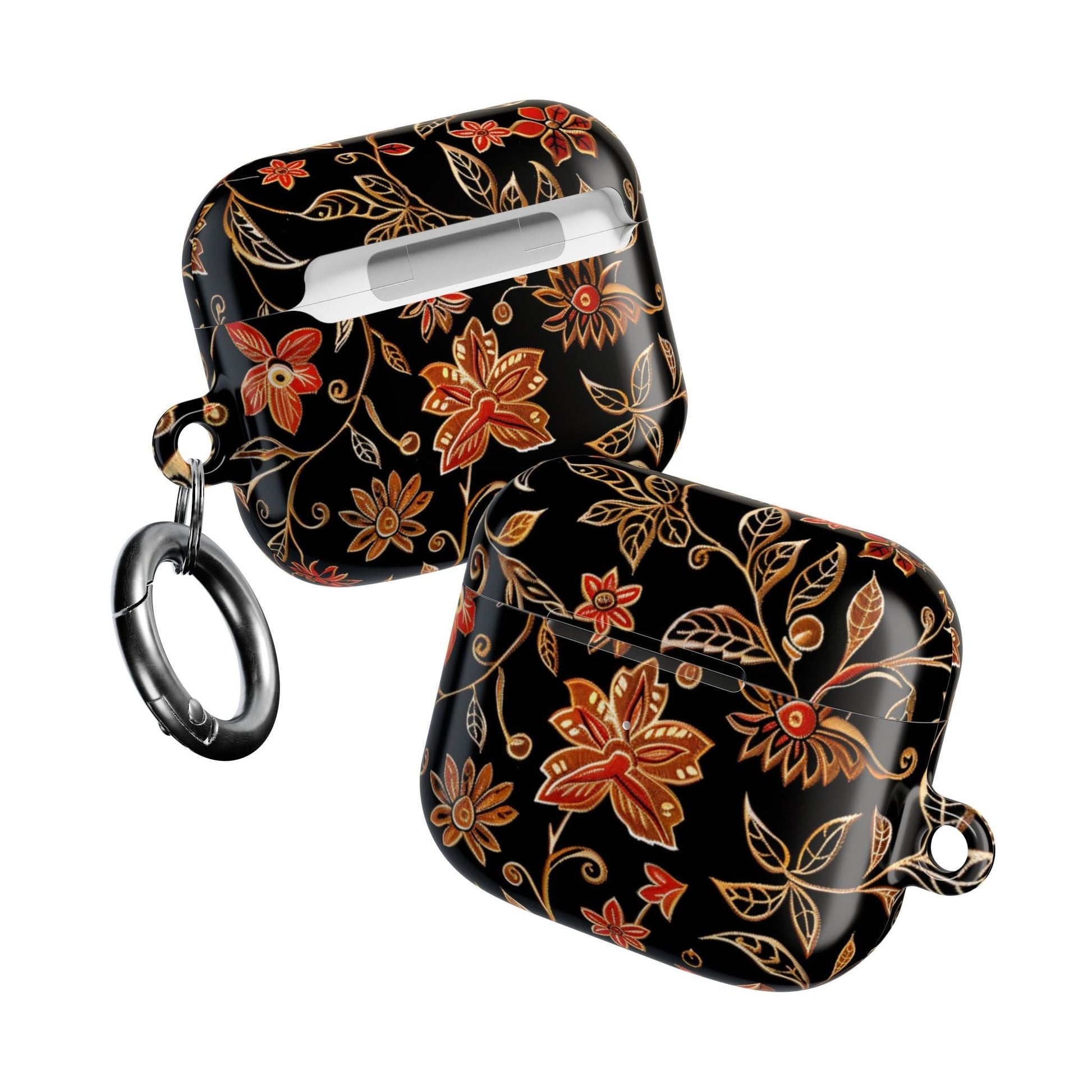 Floral Vine AirPod Case — Black & Gold Floral Protective Cover - DIGITAL X