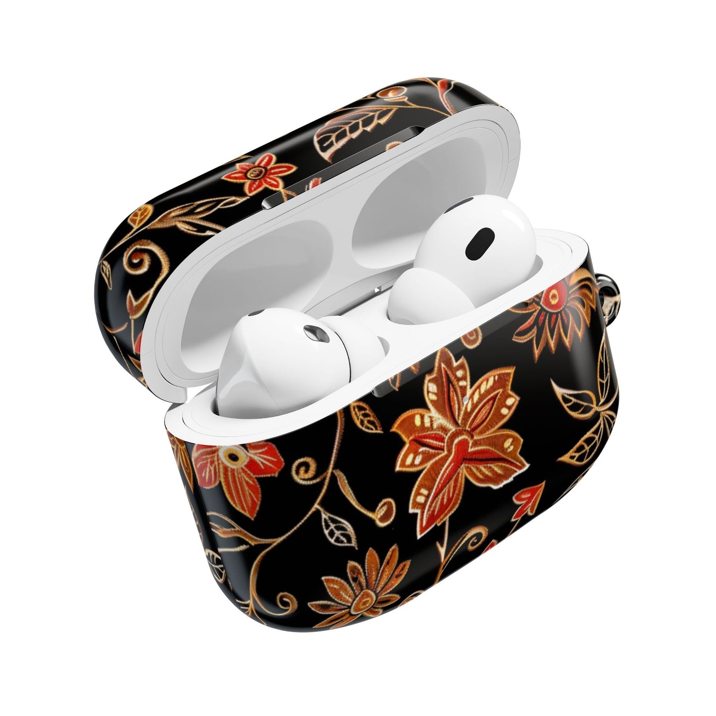 Floral Vine AirPod Case — Black & Gold Floral Protective Cover - DIGITAL X