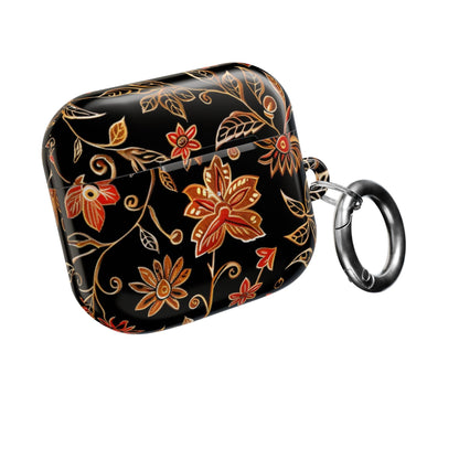 Floral Vine AirPod Case — Black & Gold Floral Protective Cover - DIGITAL X