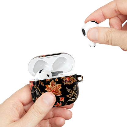 Floral Vine AirPod Case — Black & Gold Floral Protective Cover - DIGITAL X