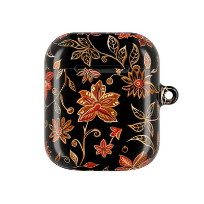 Floral Vine AirPod Case — Black & Gold Floral Protective Cover - DIGITAL X