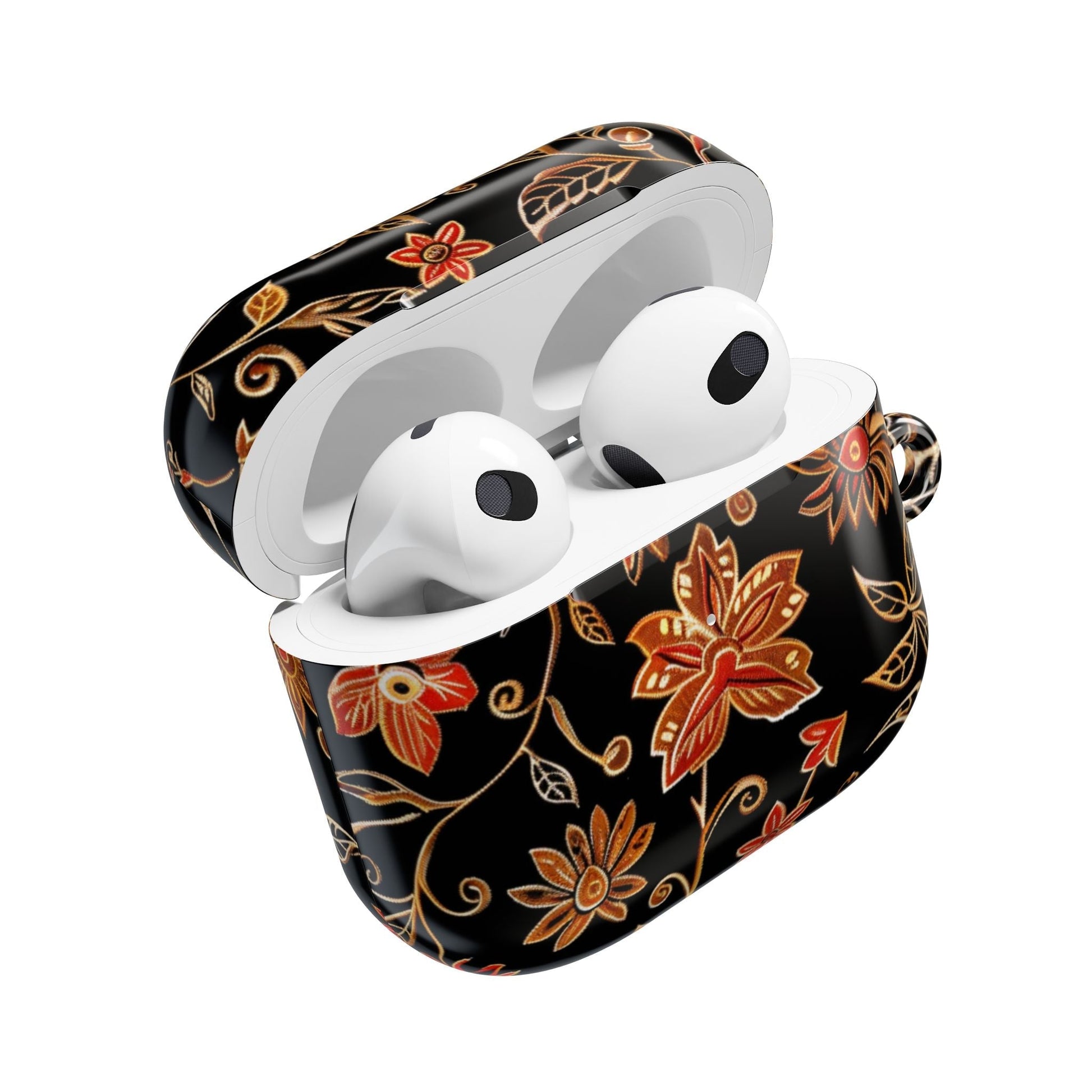 Floral Vine AirPod Case — Black & Gold Floral Protective Cover - DIGITAL X