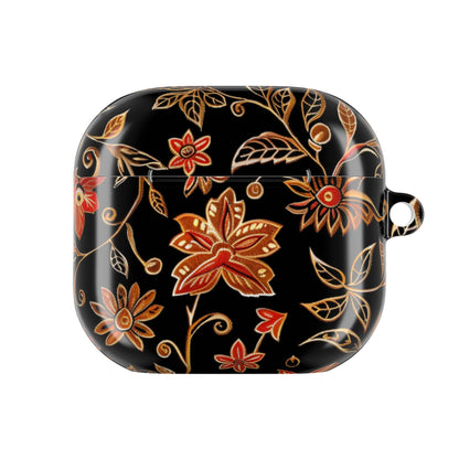 Floral Vine AirPod Case — Black & Gold Floral Protective Cover - DIGITAL X