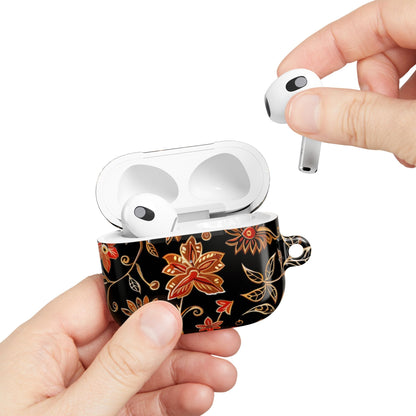 Floral Vine AirPod Case — Black & Gold Floral Protective Cover - DIGITAL X