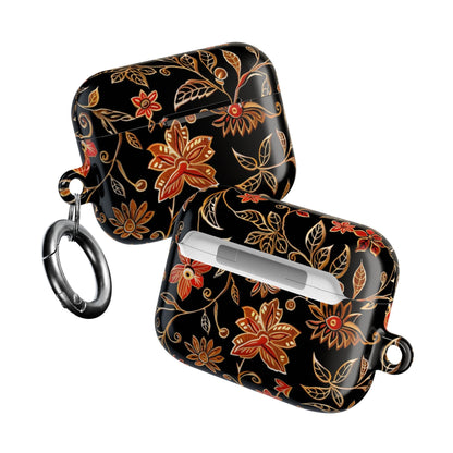 Floral Vine AirPod Case — Black & Gold Floral Protective Cover - DIGITAL X