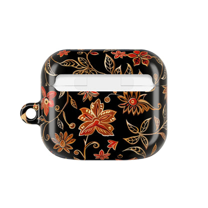 Floral Vine AirPod Case — Black & Gold Floral Protective Cover - DIGITAL X