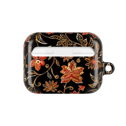 Floral Vine AirPod Case — Black & Gold Floral Protective Cover - DIGITAL X