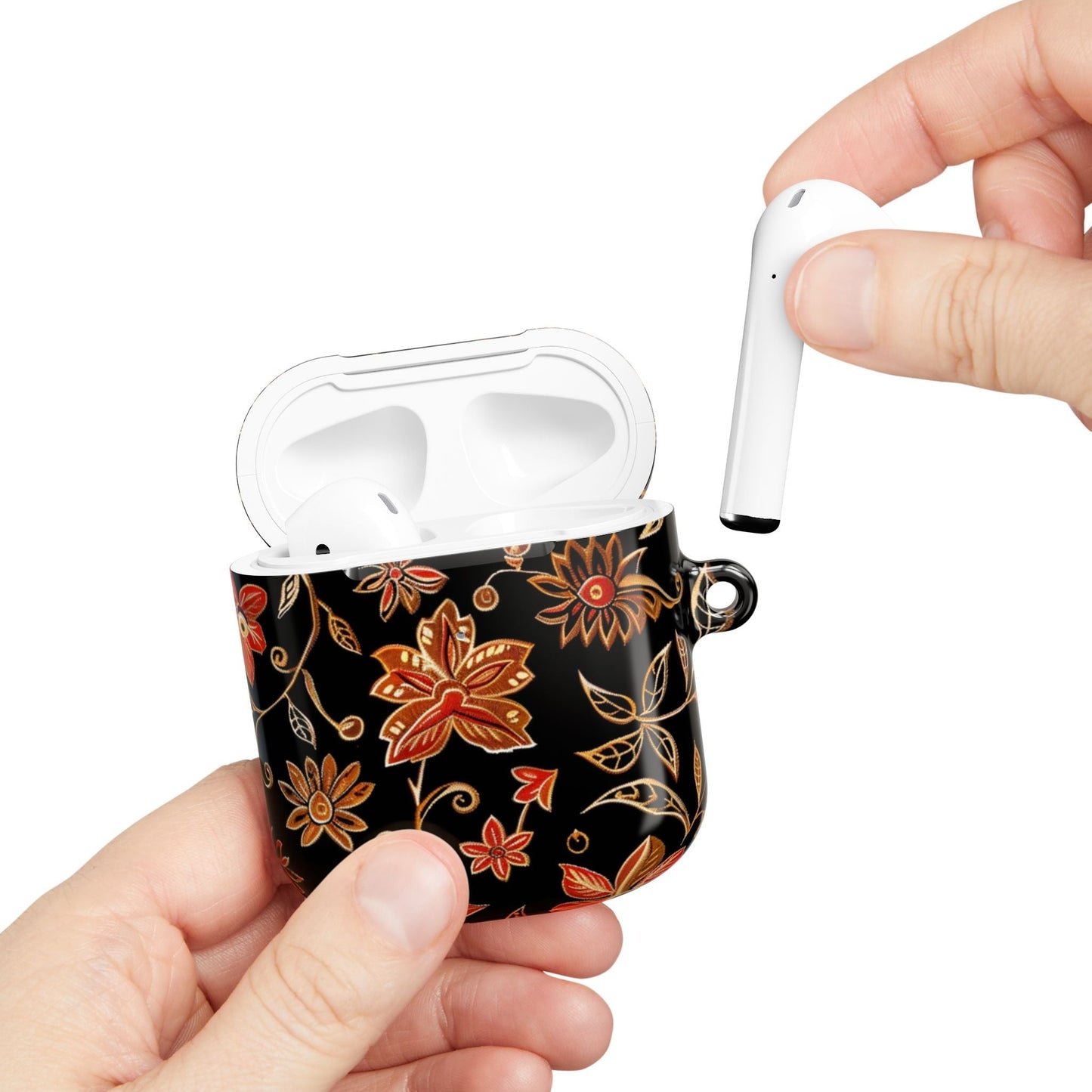 Floral Vine AirPod Case — Black & Gold Floral Protective Cover - DIGITAL X