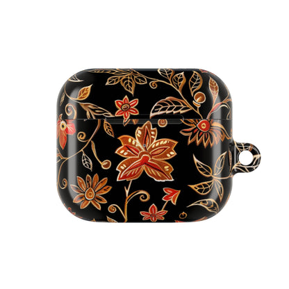Floral Vine AirPod Case — Black & Gold Floral Protective Cover - DIGITAL X