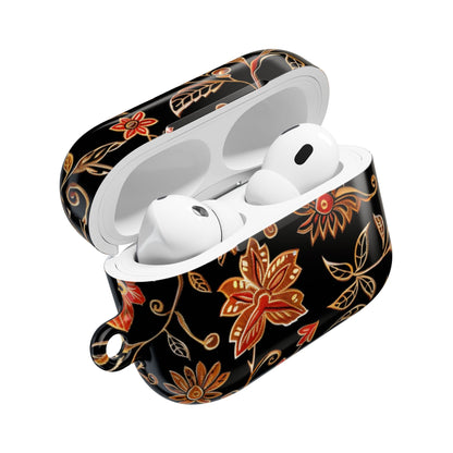 Floral Vine AirPod Case — Black & Gold Floral Protective Cover - DIGITAL X