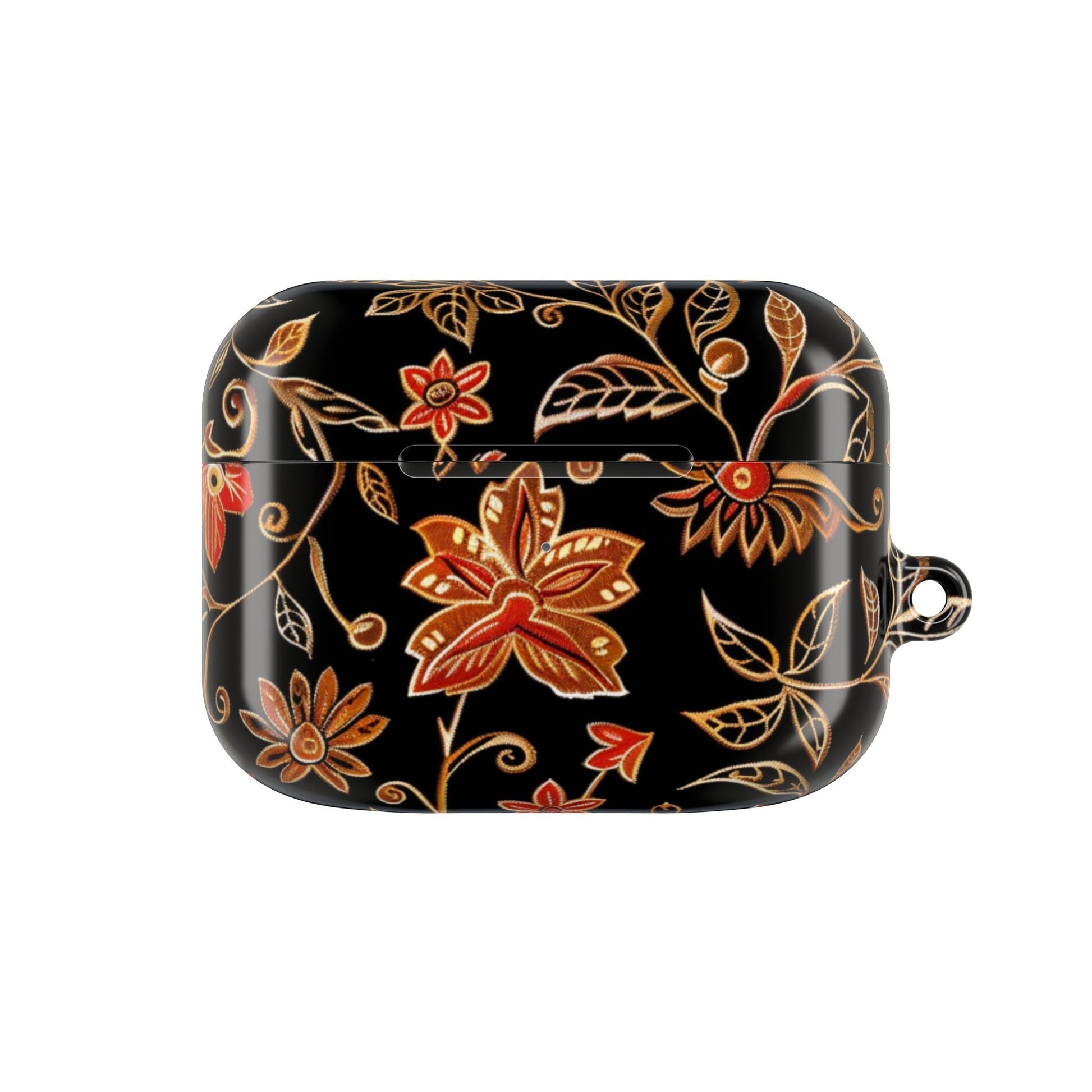 Floral Vine AirPod Case — Black & Gold Floral Protective Cover - DIGITAL X
