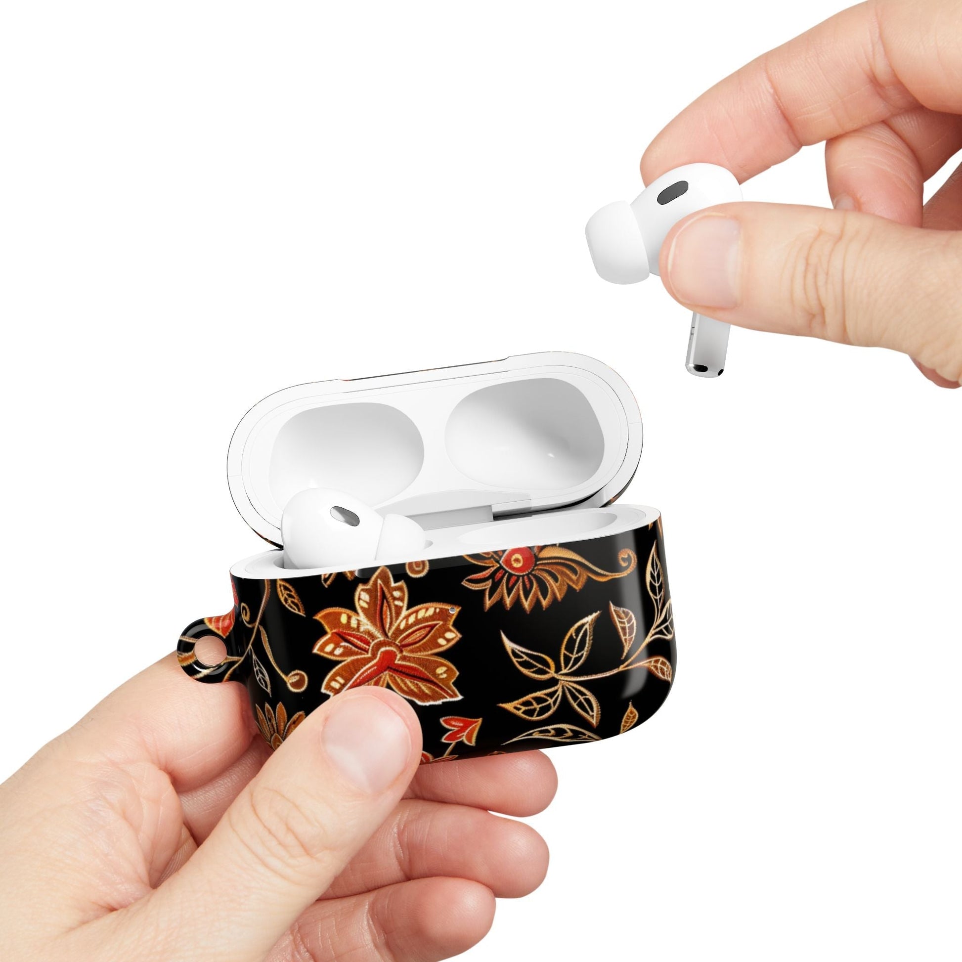 Floral Vine AirPod Case — Black & Gold Floral Protective Cover - DIGITAL X