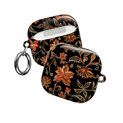 Floral Vine AirPod Case — Black & Gold Floral Protective Cover - DIGITAL X