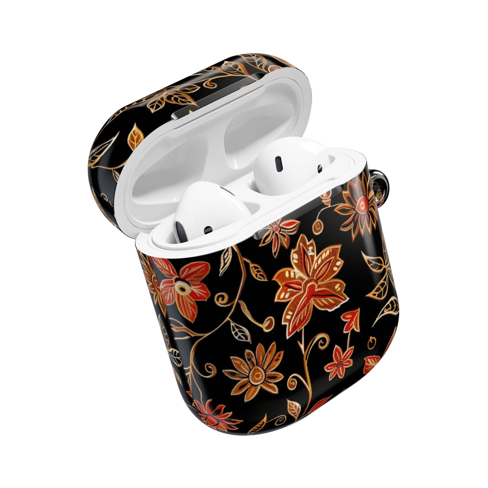 Floral Vine AirPod Case — Black & Gold Floral Protective Cover - DIGITAL X