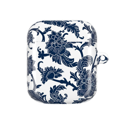 Floral Vine AirPod Case — Blue Botanical Protective Cover - DIGITAL X