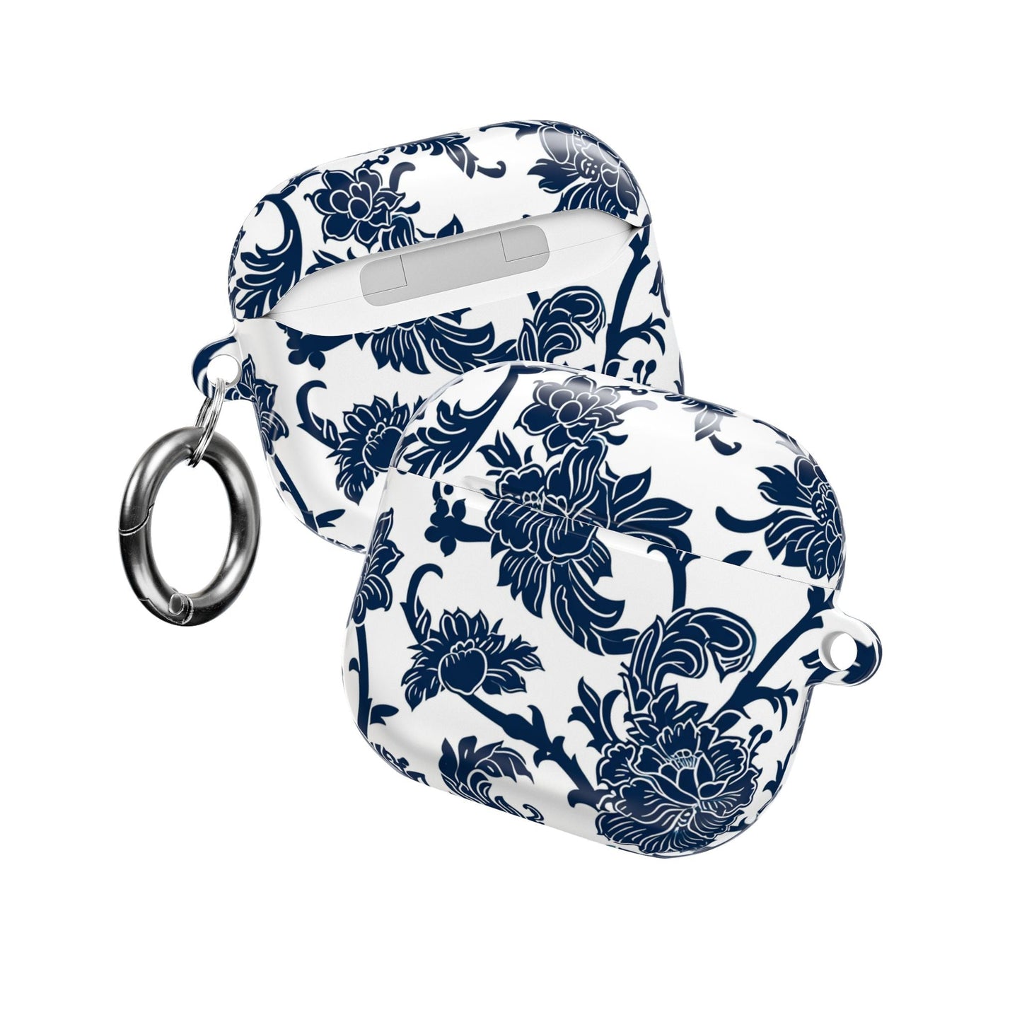 Floral Vine AirPod Case — Blue Botanical Protective Cover - DIGITAL X