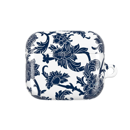Floral Vine AirPod Case — Blue Botanical Protective Cover - DIGITAL X