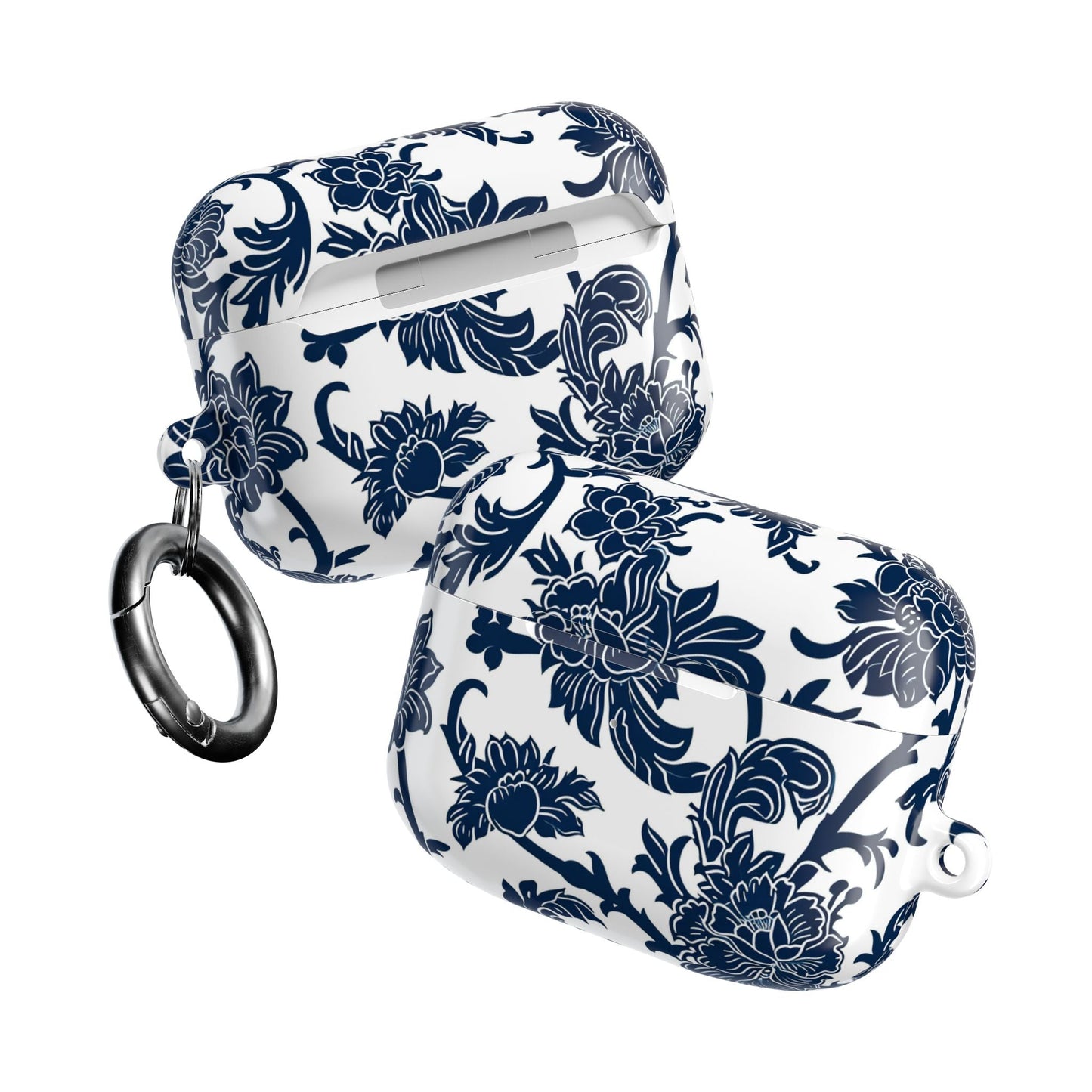 Floral Vine AirPod Case — Blue Botanical Protective Cover - DIGITAL X