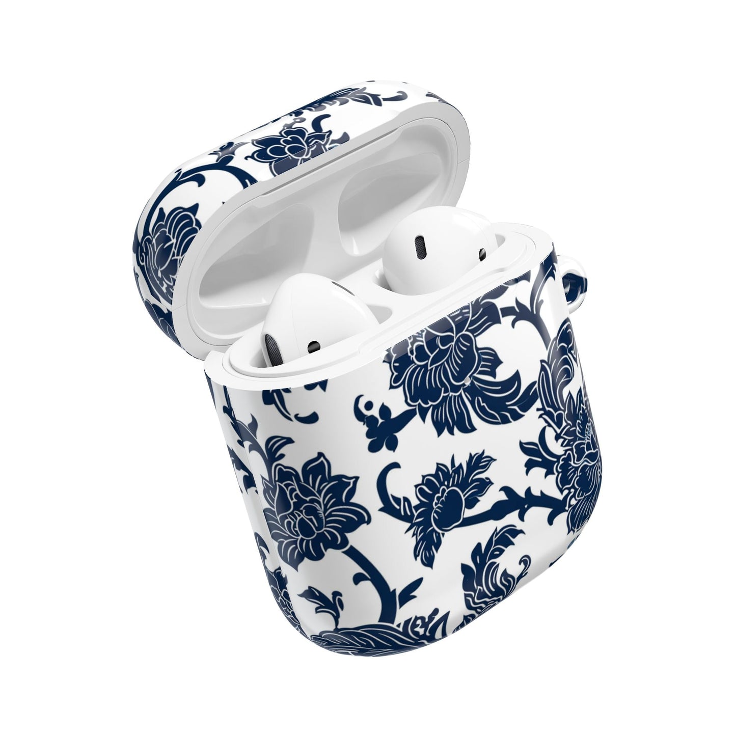 Floral Vine AirPod Case — Blue Botanical Protective Cover - DIGITAL X