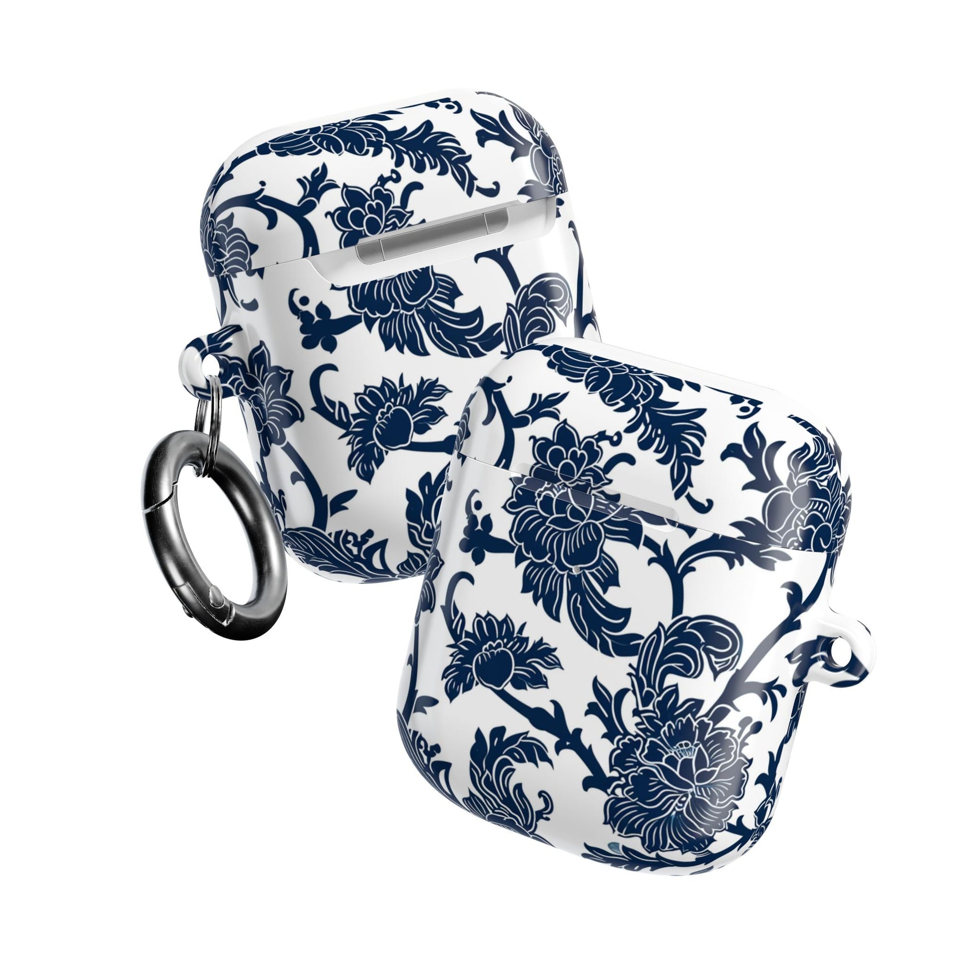 Floral Vine AirPod Case — Blue Botanical Protective Cover - DIGITAL X