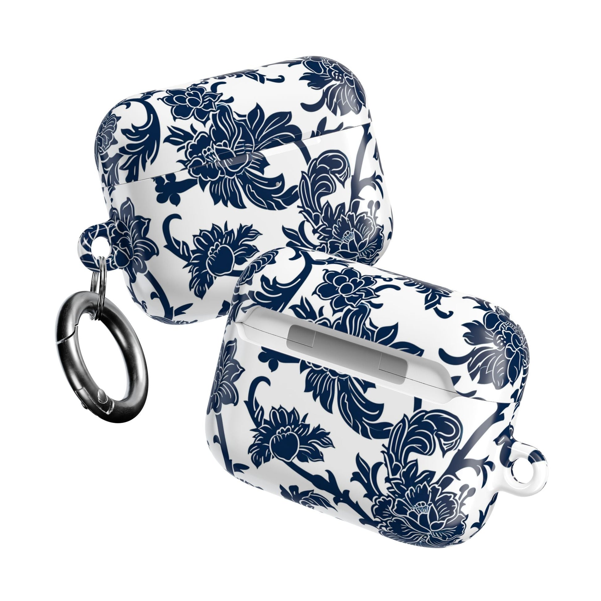 Floral Vine AirPod Case — Blue Botanical Protective Cover - DIGITAL X