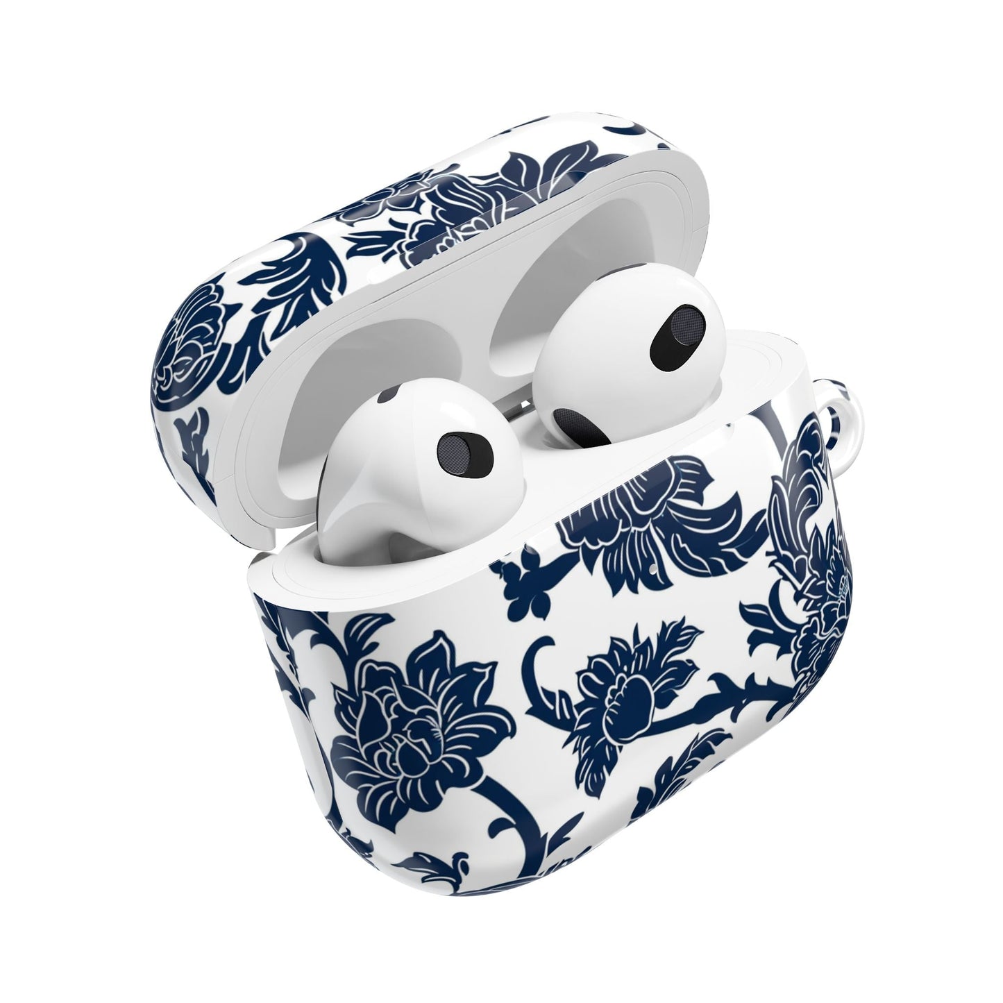 Floral Vine AirPod Case — Blue Botanical Protective Cover - DIGITAL X