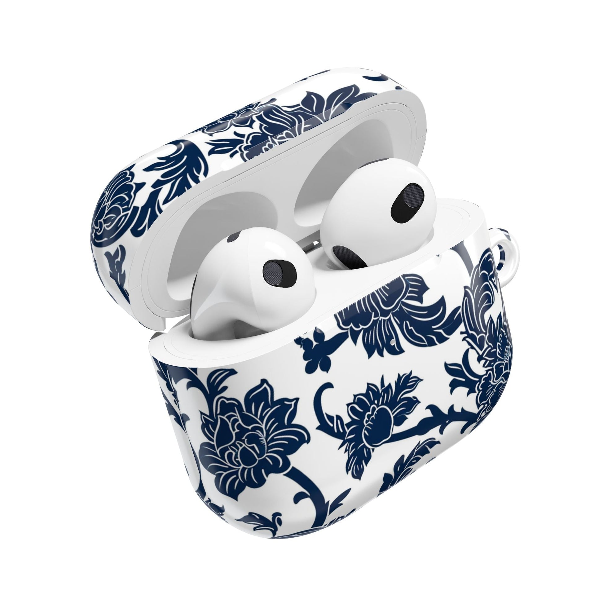 Floral Vine AirPod Case — Blue Botanical Protective Cover - DIGITAL X