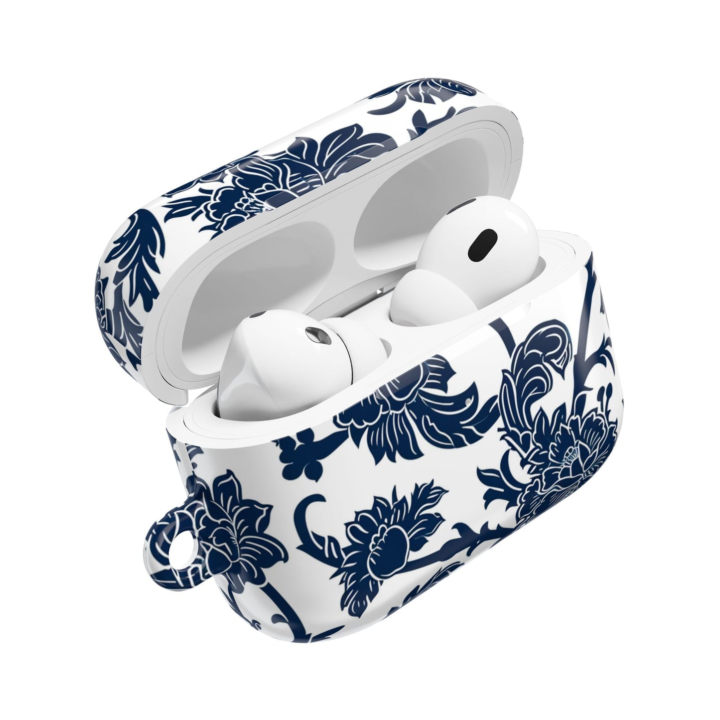 Floral Vine AirPod Case — Blue Botanical Protective Cover - DIGITAL X