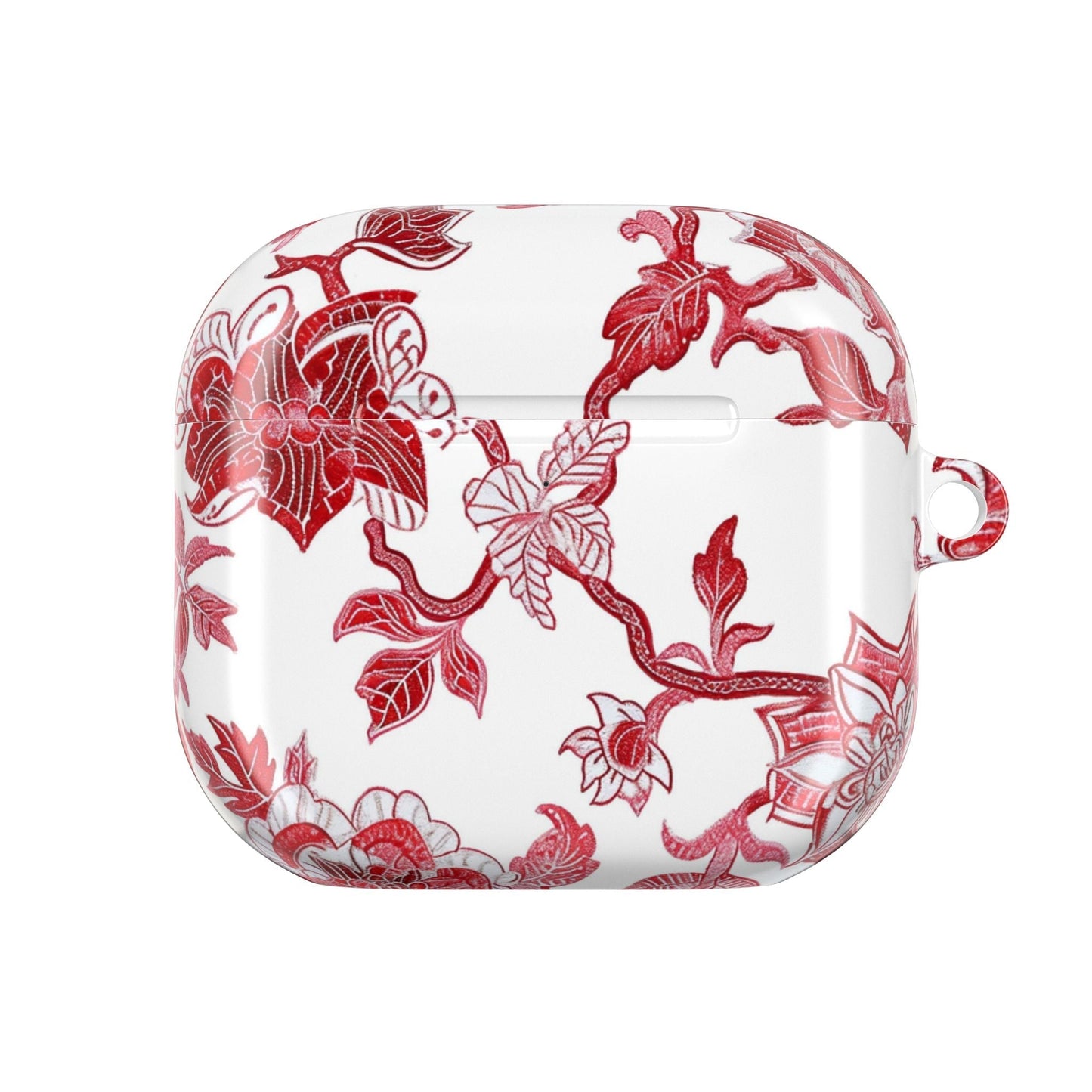 Floral Vine AirPod Case — Red Botanical Protective AirPods Cover - DIGITAL X