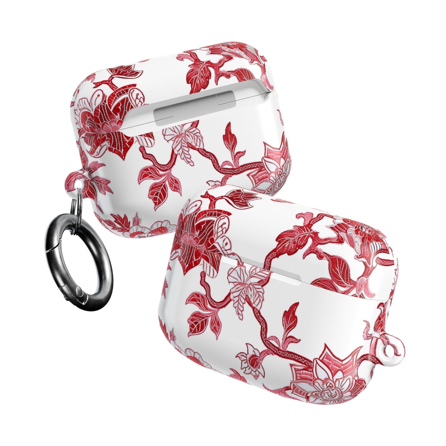 Floral Vine AirPod Case — Red Botanical Protective AirPods Cover - DIGITAL X