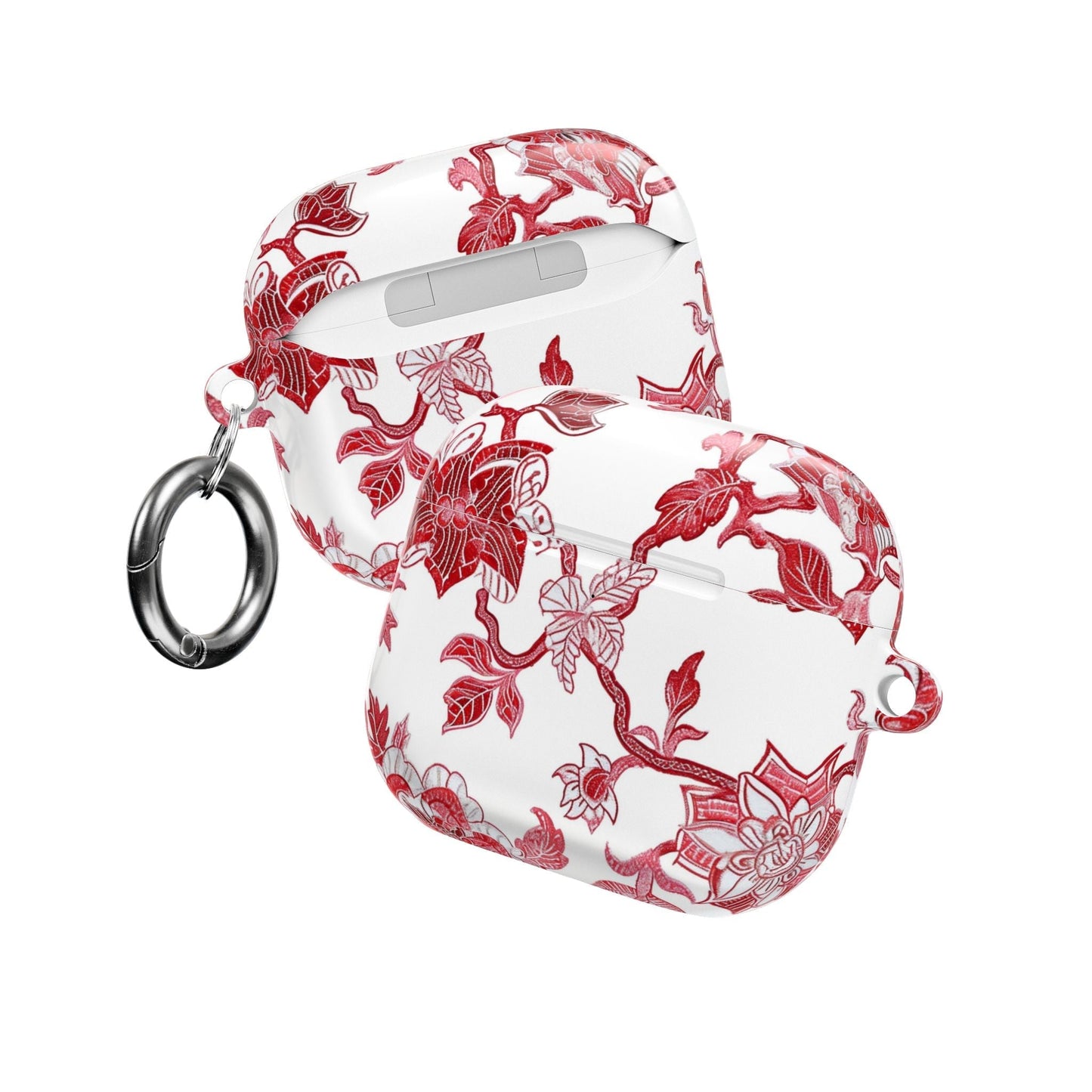 Floral Vine AirPod Case — Red Botanical Protective AirPods Cover - DIGITAL X