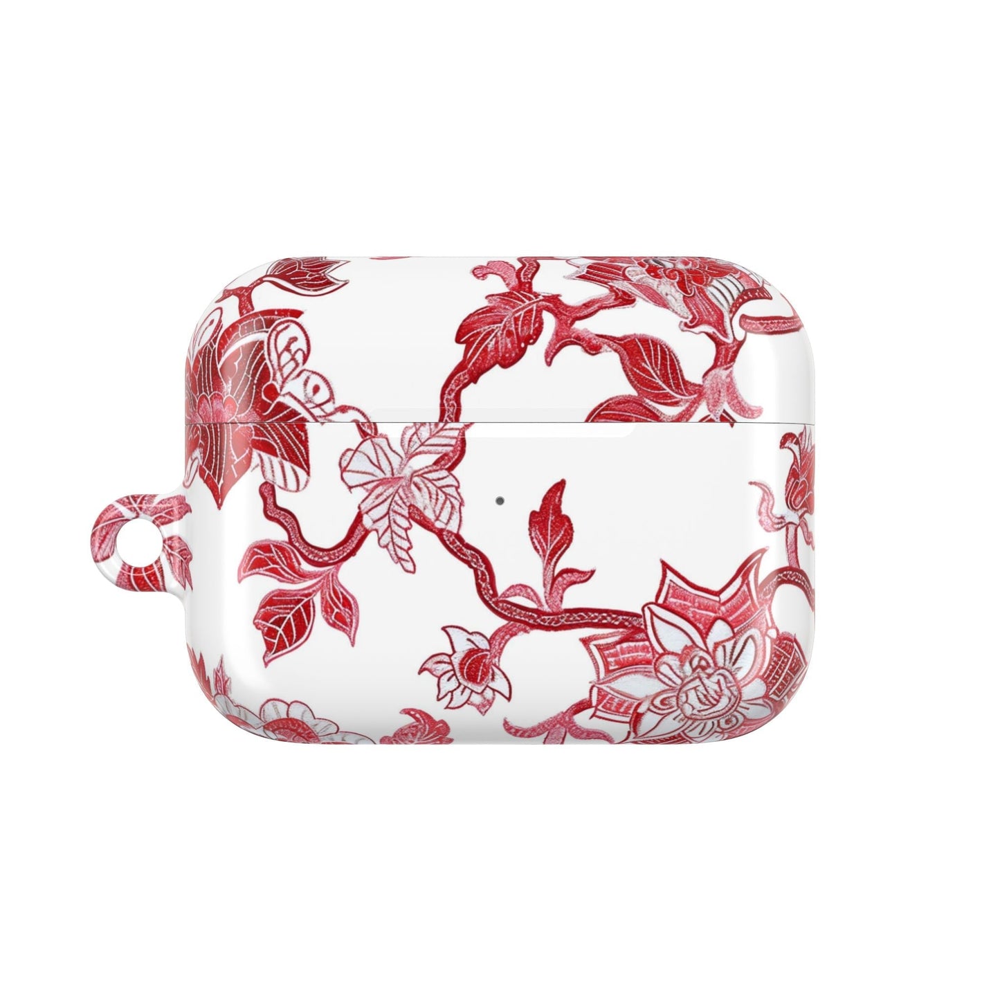 Floral Vine AirPod Case — Red Botanical Protective AirPods Cover - DIGITAL X