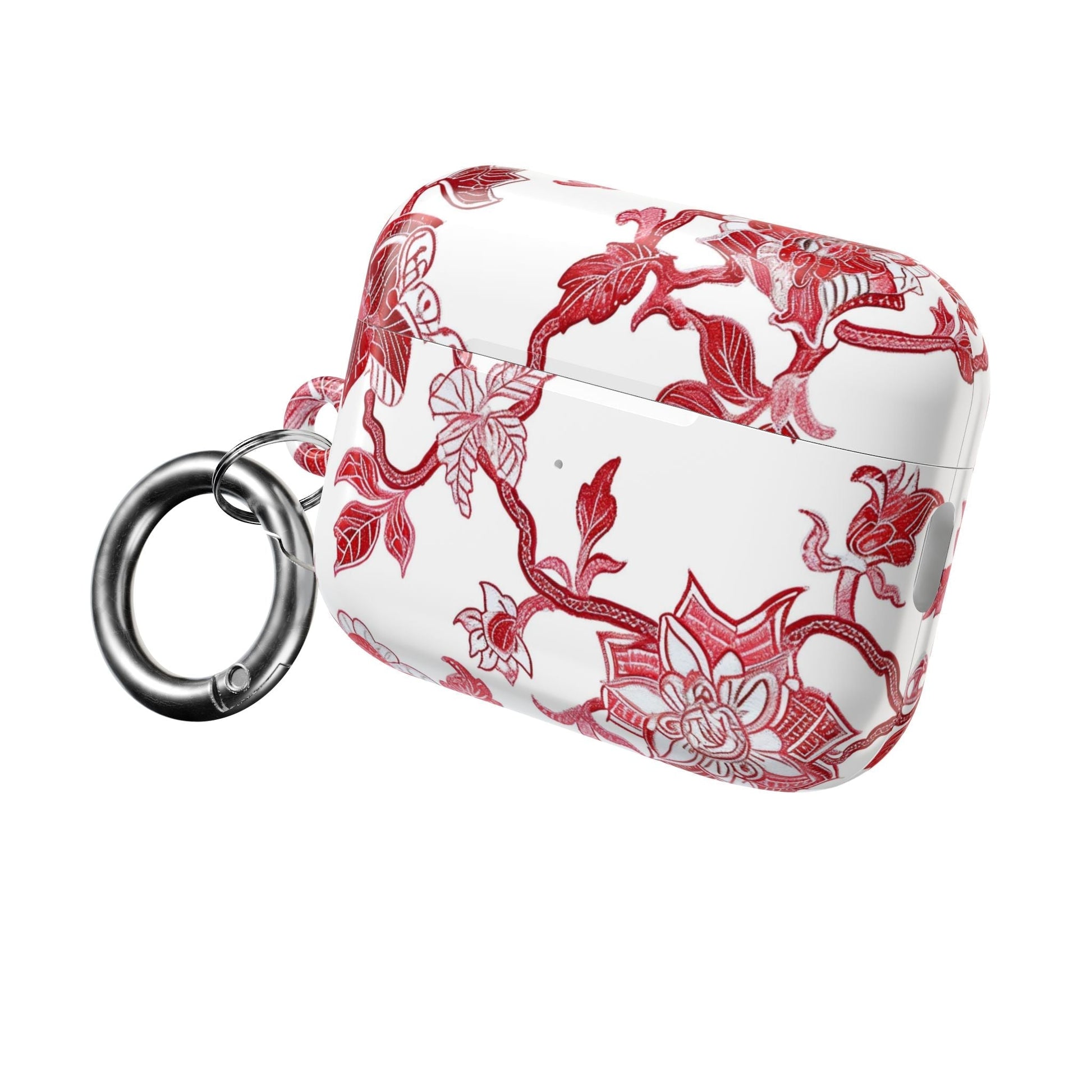 Floral Vine AirPod Case — Red Botanical Protective AirPods Cover - DIGITAL X