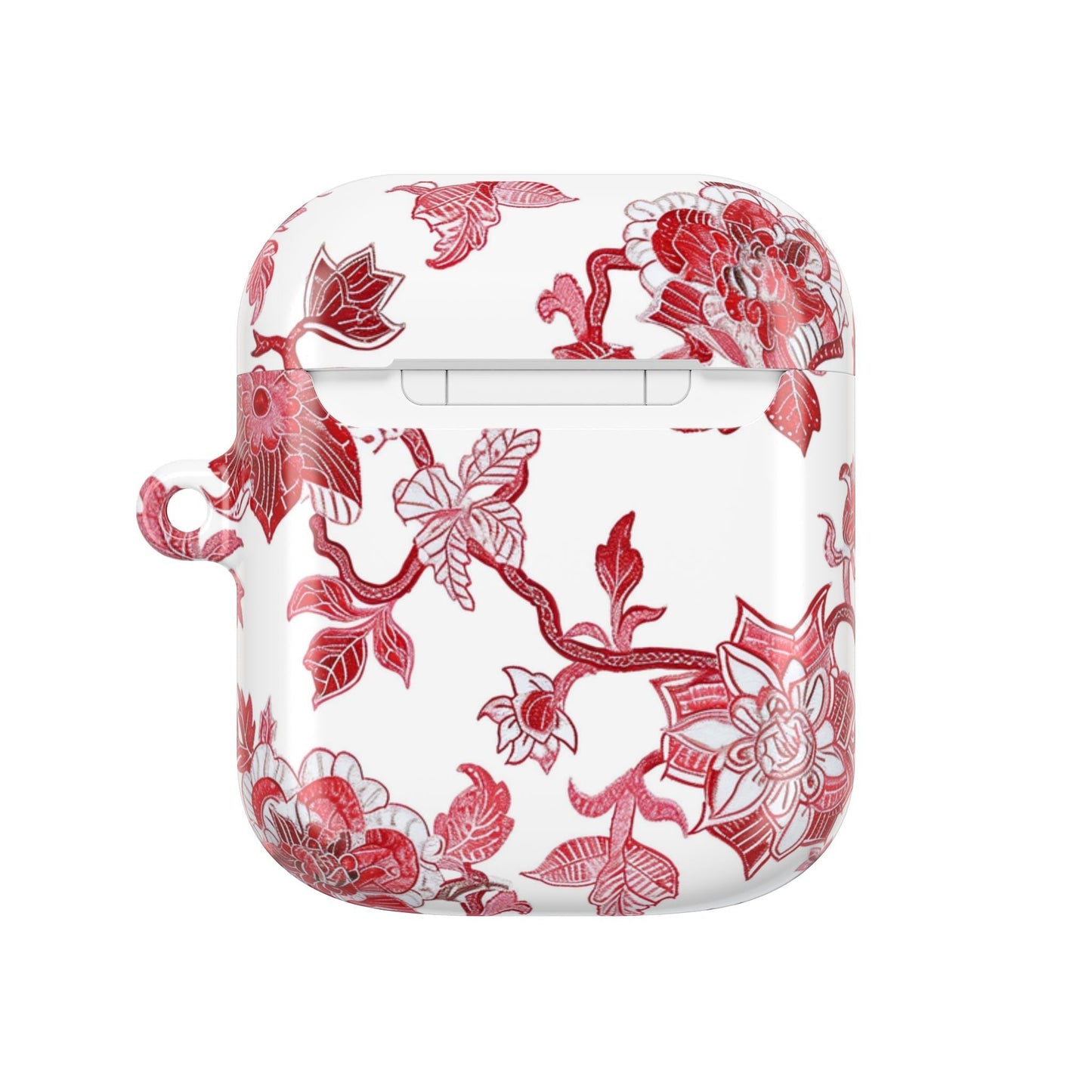 Floral Vine AirPod Case — Red Botanical Protective AirPods Cover - DIGITAL X