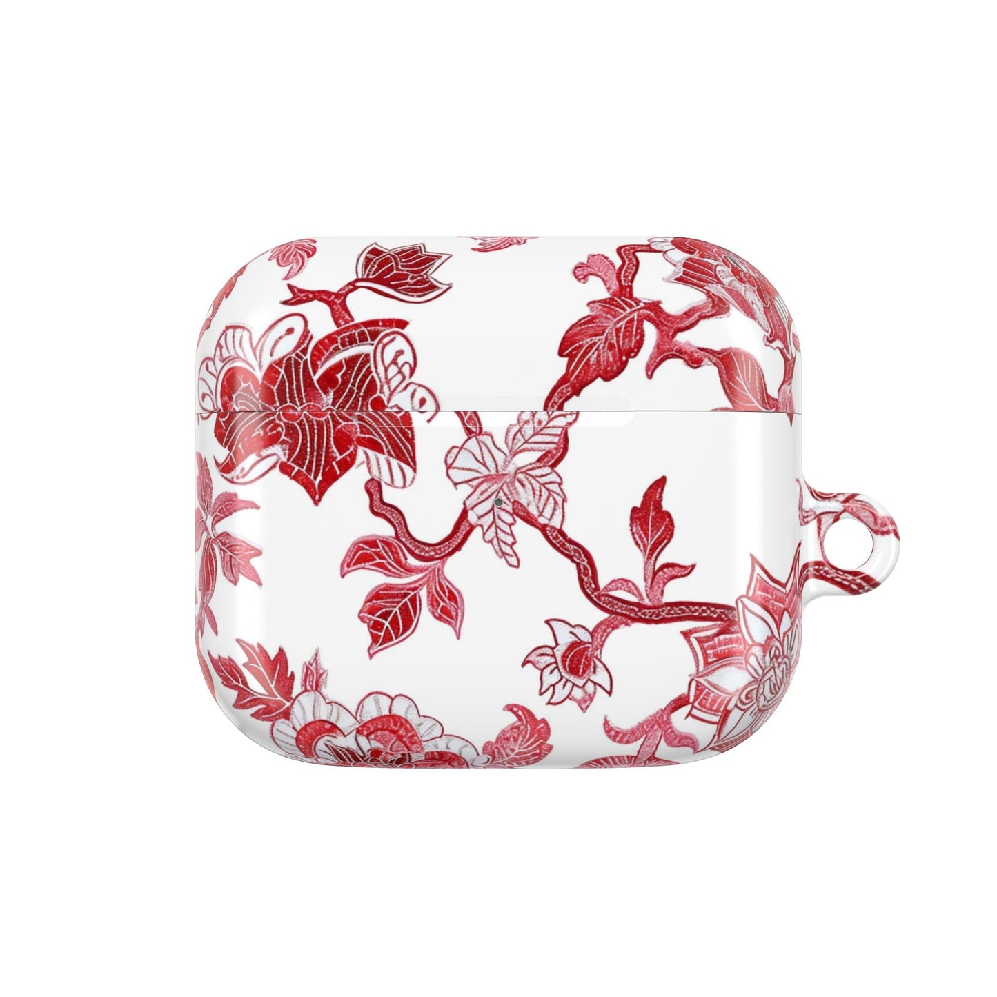 Floral Vine AirPod Case — Red Botanical Protective AirPods Cover - DIGITAL X