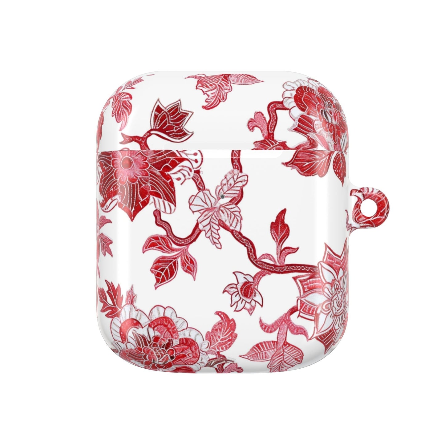 Floral Vine AirPod Case — Red Botanical Protective AirPods Cover - DIGITAL X