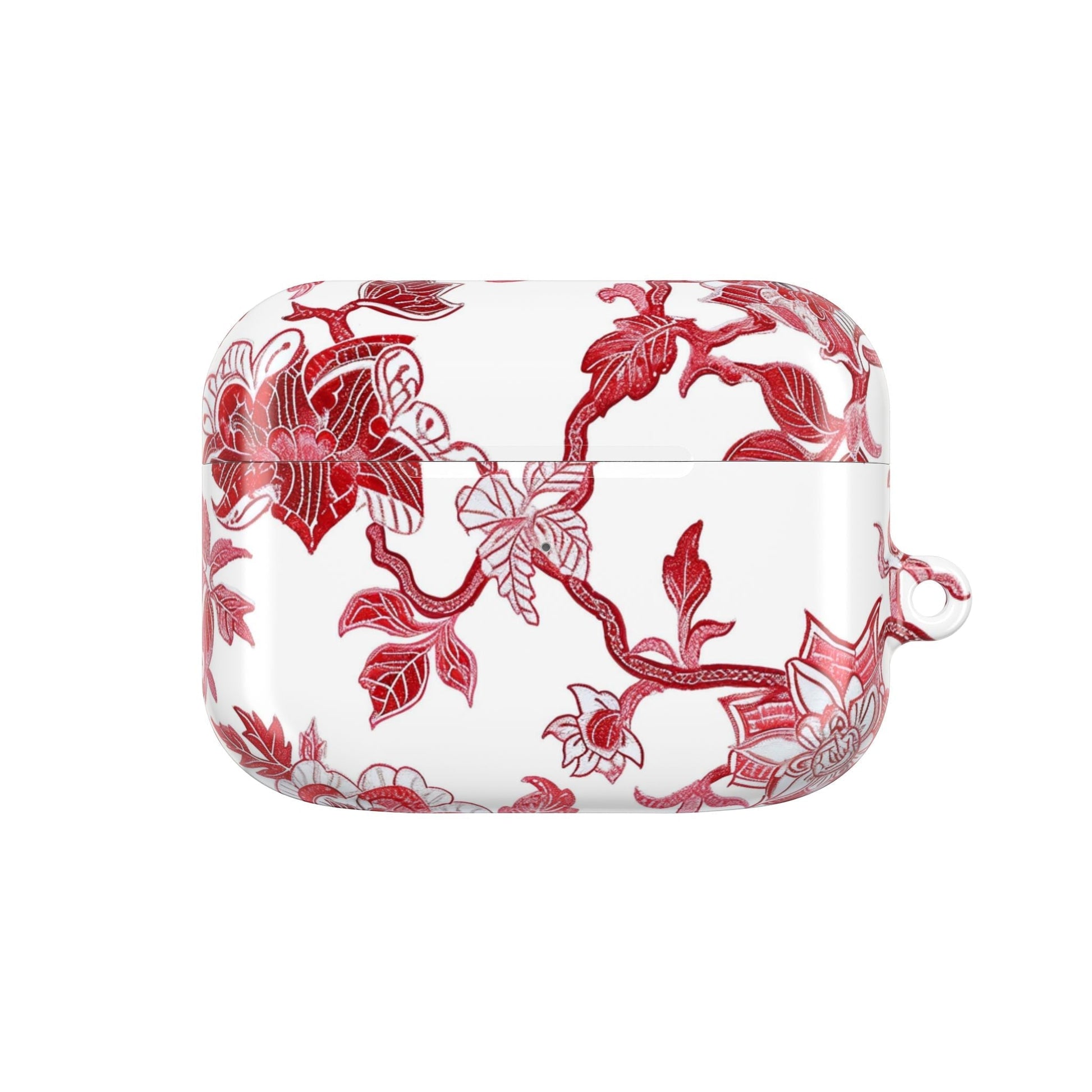 Floral Vine AirPod Case — Red Botanical Protective AirPods Cover - DIGITAL X