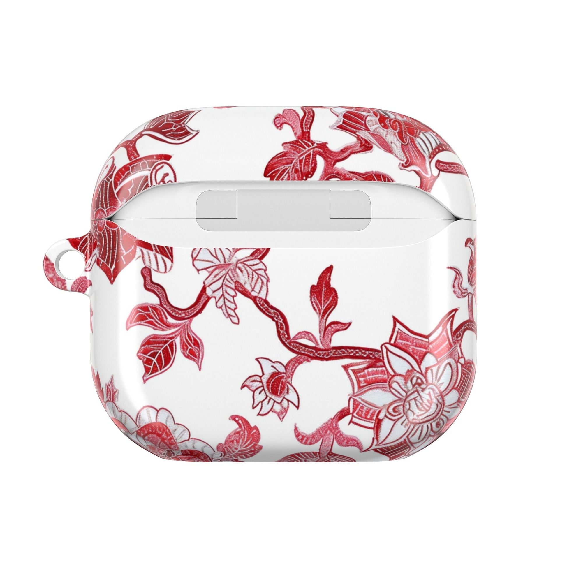 Floral Vine AirPod Case — Red Botanical Protective AirPods Cover - DIGITAL X