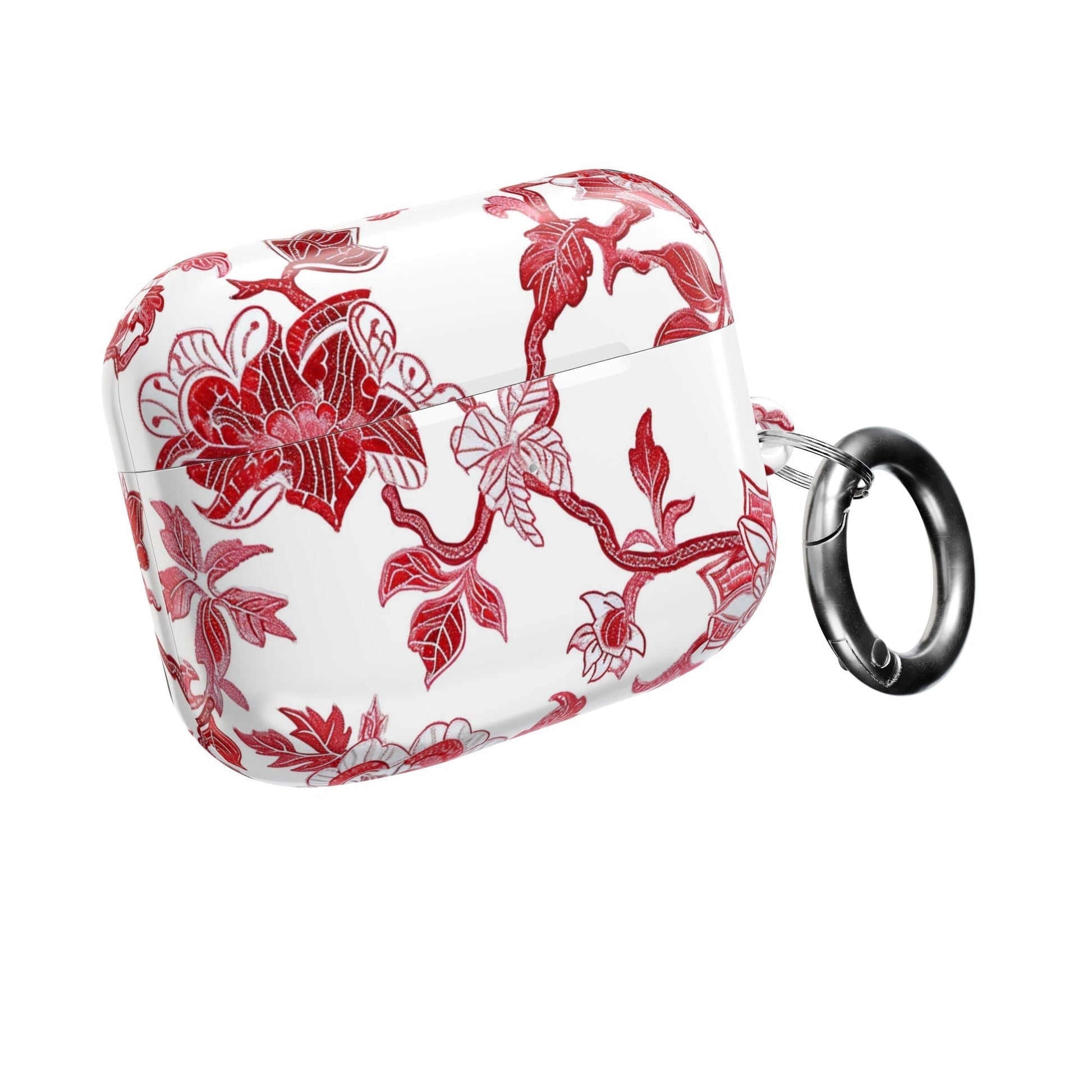 Floral Vine AirPod Case — Red Botanical Protective AirPods Cover - DIGITAL X
