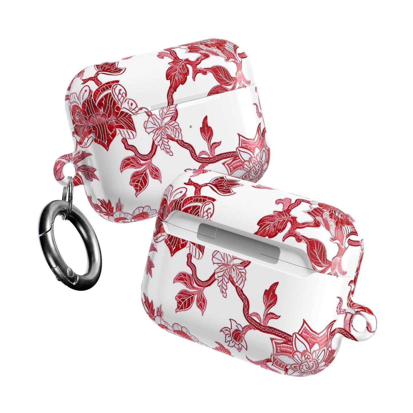 Floral Vine AirPod Case — Red Botanical Protective AirPods Cover - DIGITAL X