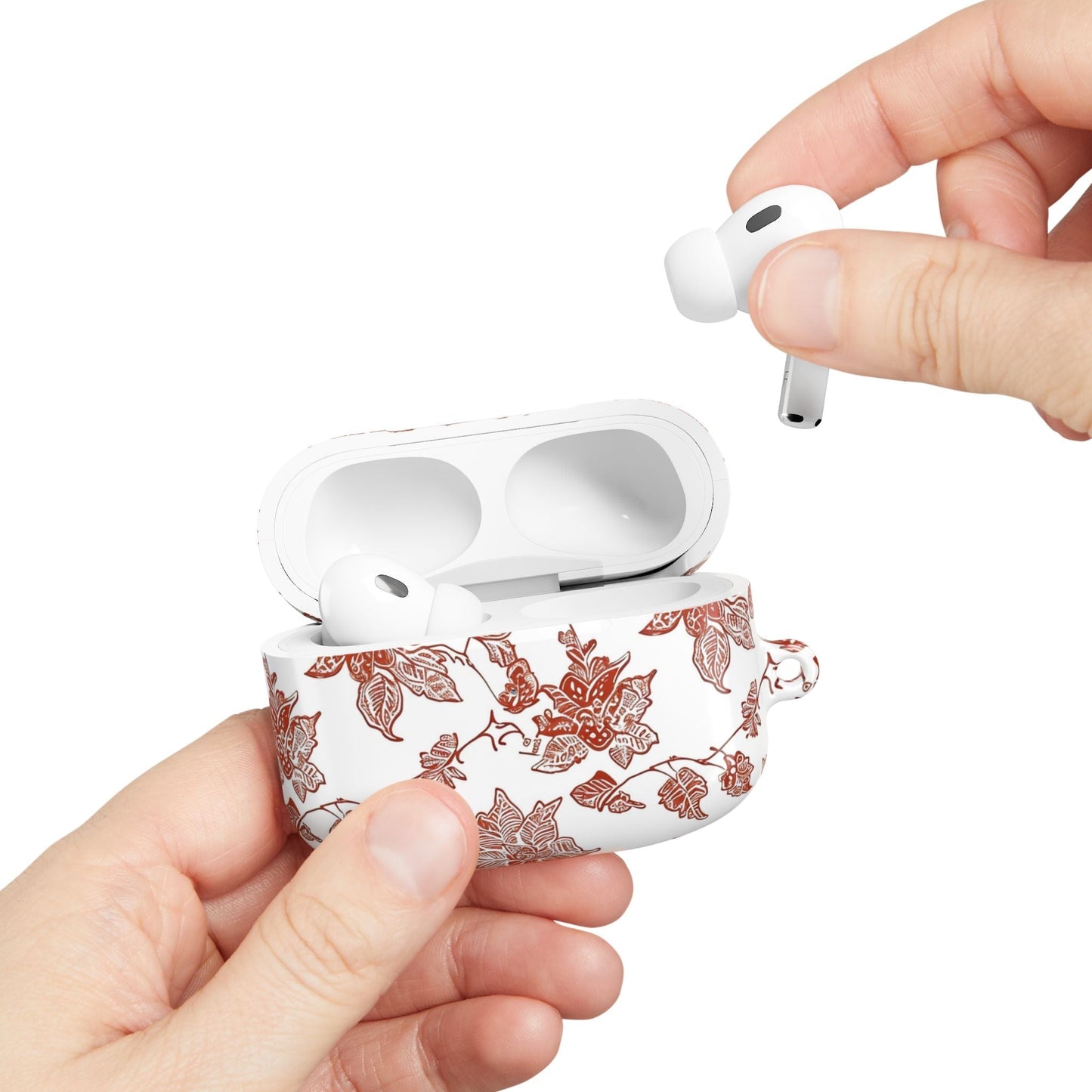 Floral Vine AirPods Case — Vintage Rose Pattern Protective Cover - DIGITAL X